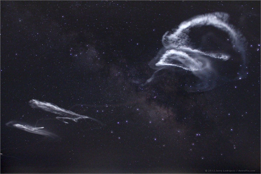Rocket Trails in the Milky Way