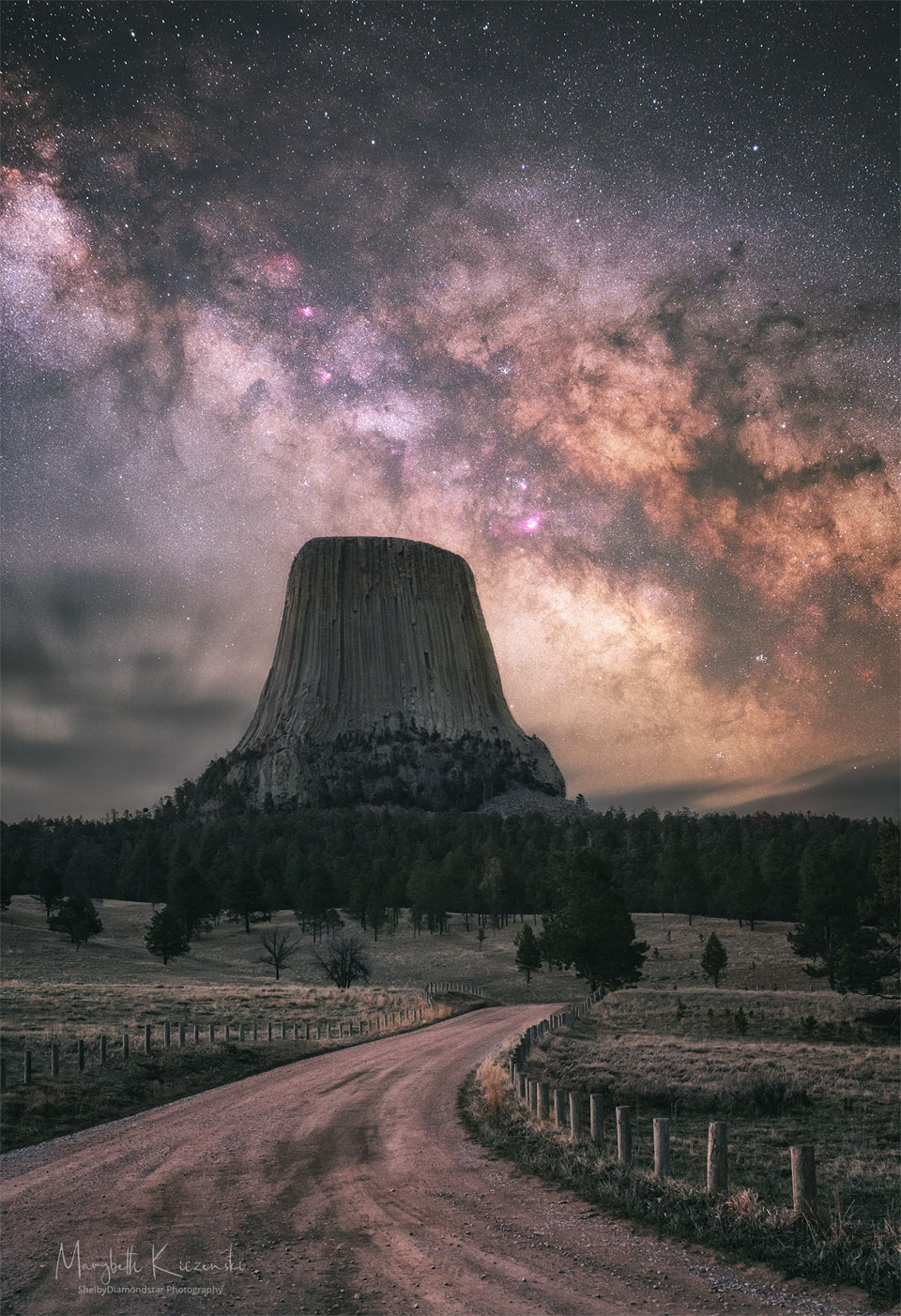 Milky Way over Devils Tower