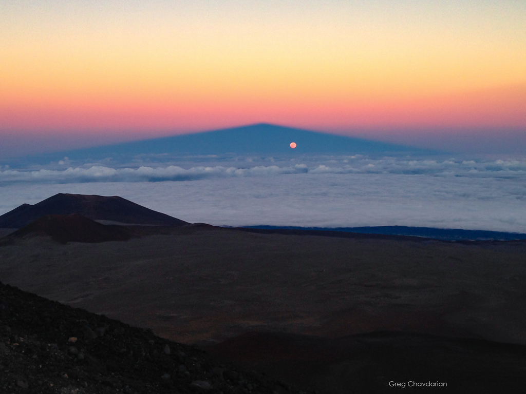 Full Moon in Mountain Shadow