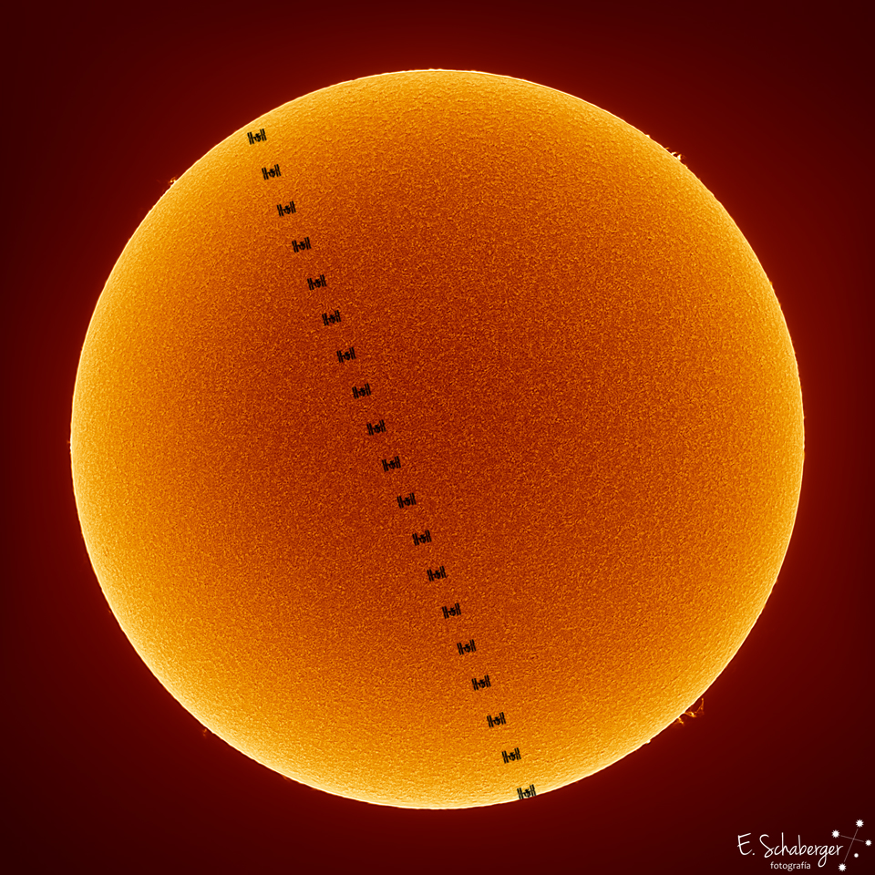 The Space Station Crosses a Spotless Sun