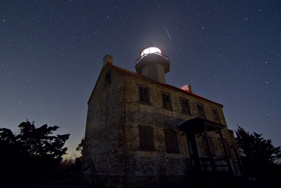 Lighthouse and Meteor