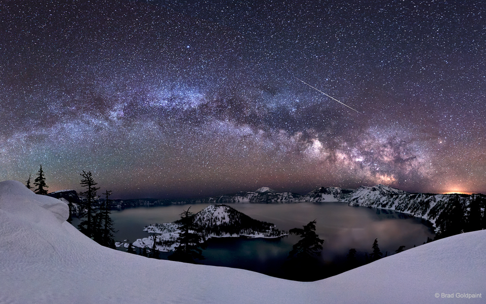 Meteor Over Crater Lake