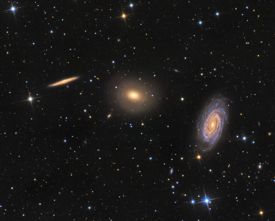 Three Galaxies in Draco