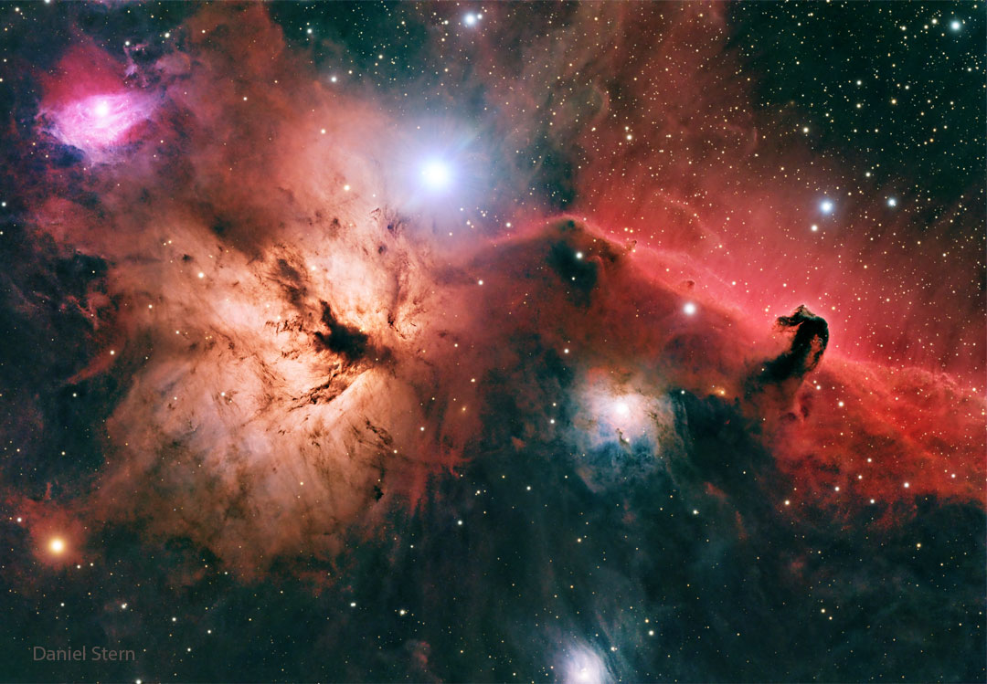 The Horsehead and Flame Nebulas