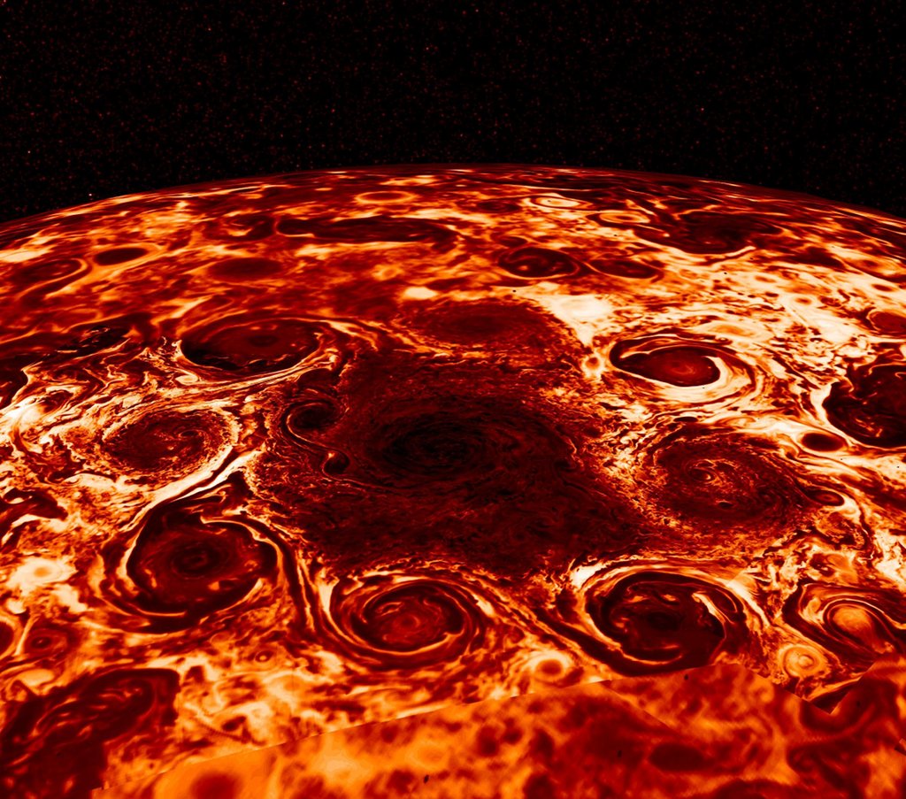 Cyclones at Jupiter's North Pole