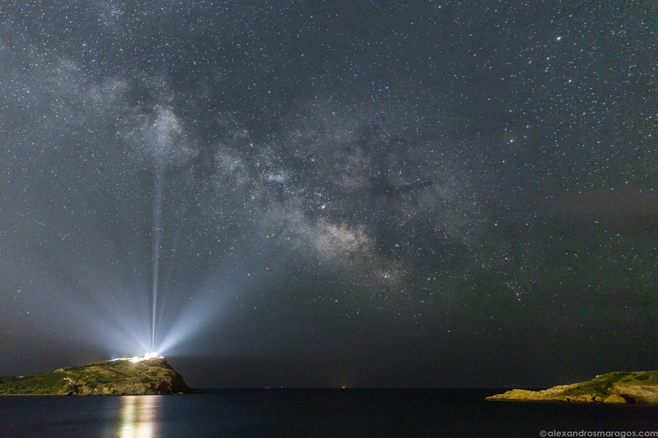 The Milky Way over the Temple of Poseidon