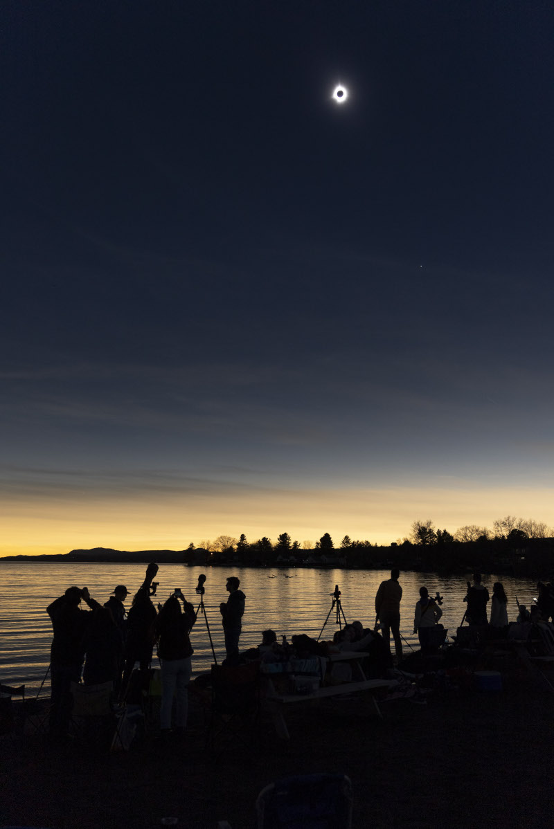 Moon's Shadow over Lake Magog