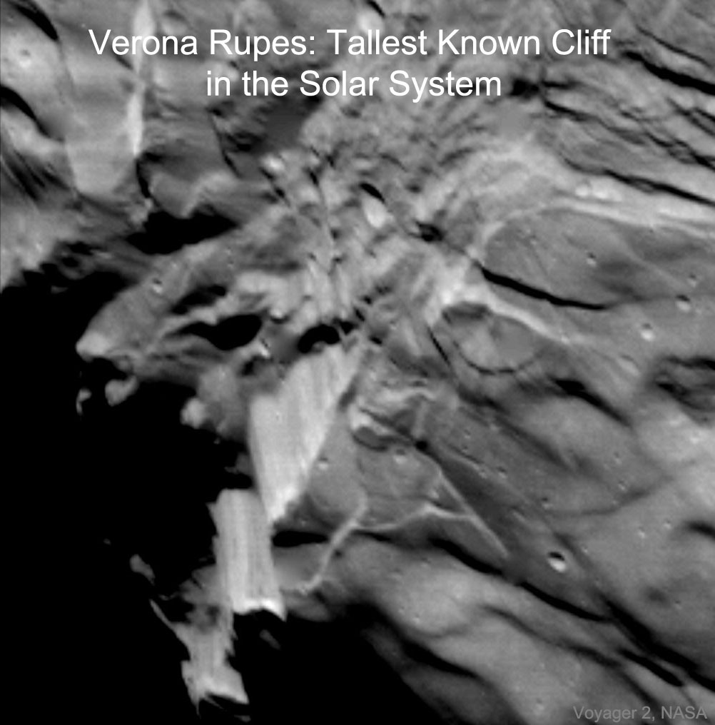 Verona Rupes: Tallest Known Cliff in the Solar System