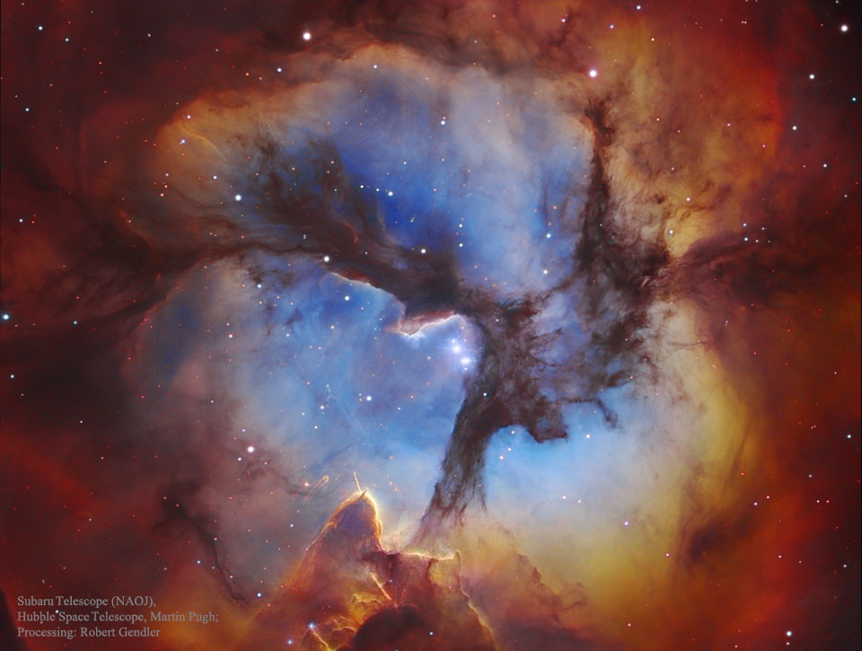 In the Center of the Trifid Nebula