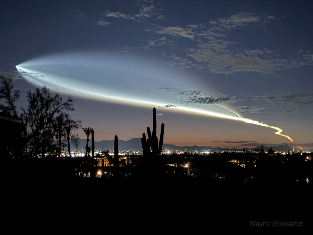 Rocket Launch Plume over Tucson