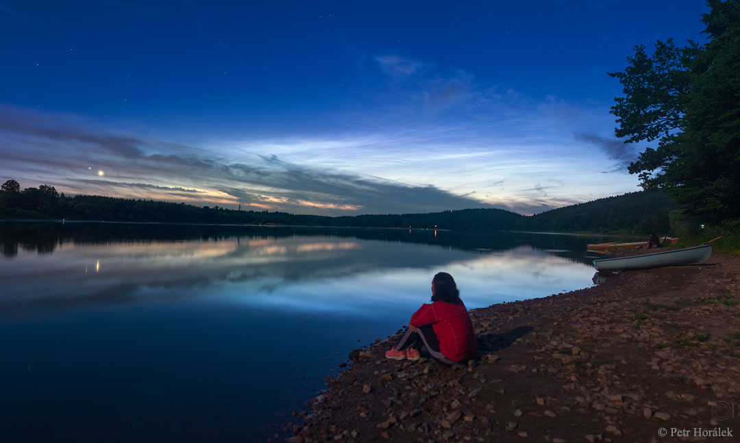 Venus, Jupiter, and Noctilucent Clouds