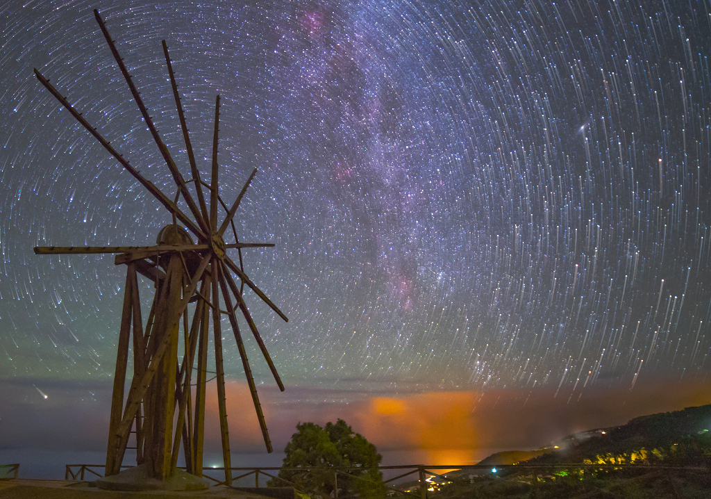 The Windmill and the Star Trails