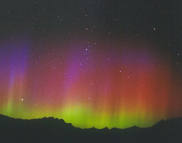Meteors and Northern Lights