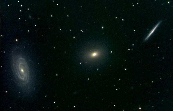 Three Galaxies in Draco