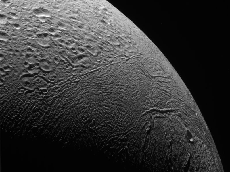 Thirty Thousand Kilometers Above Enceladus