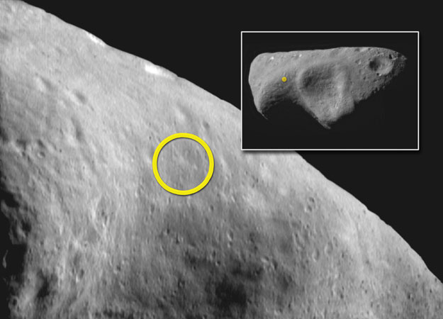 Touchdown Site on Asteroid Eros
