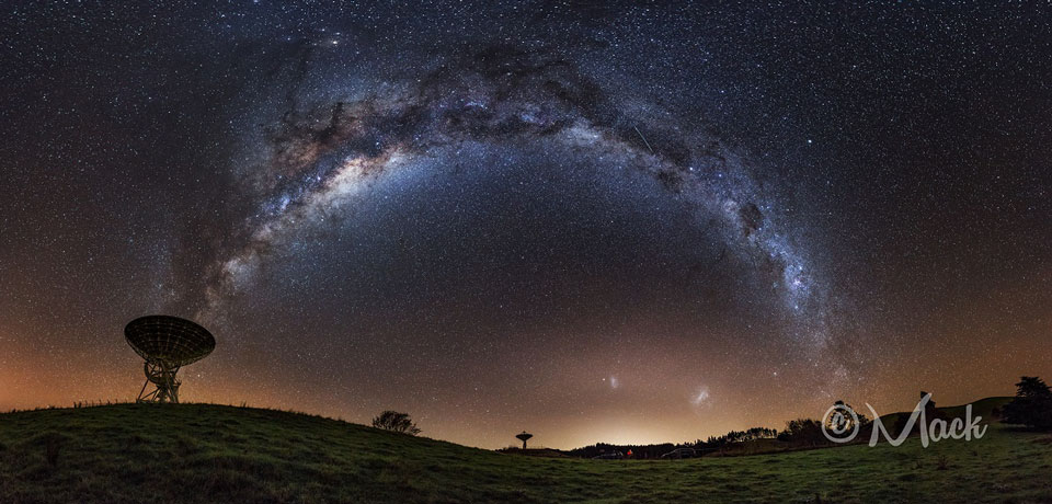 Three Galaxies over New Zealand