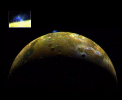 Galileo Views Io Eruption