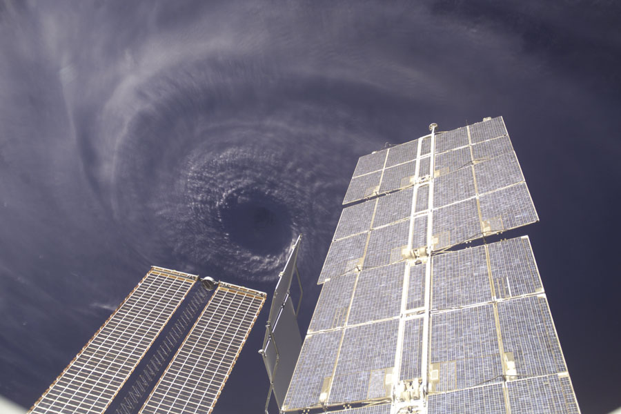 Above the Eye of Hurricane Ivan