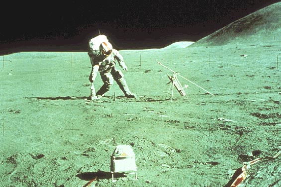 Astronaut Kicks Lunar Field Goal