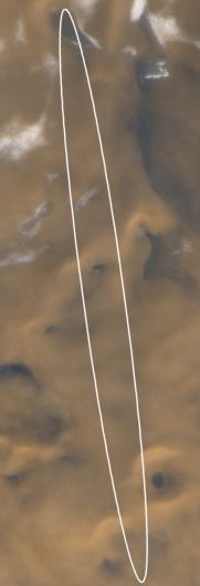 Mars Polar Lander Target Ellipse