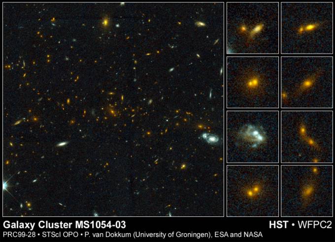 Cosmic Collisions in a Galaxy Cluster