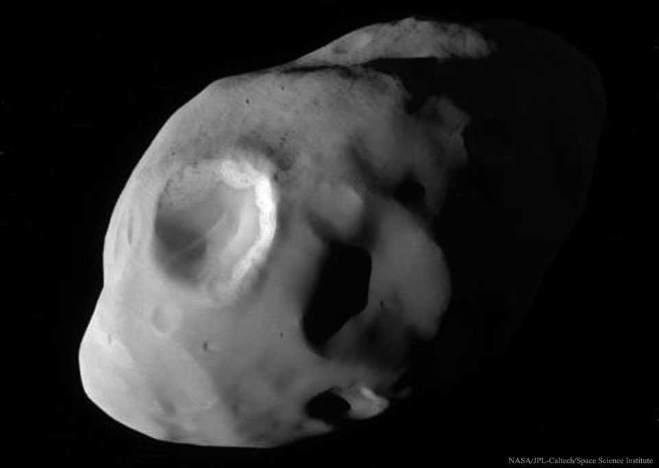 Pandora Close-up at Saturn