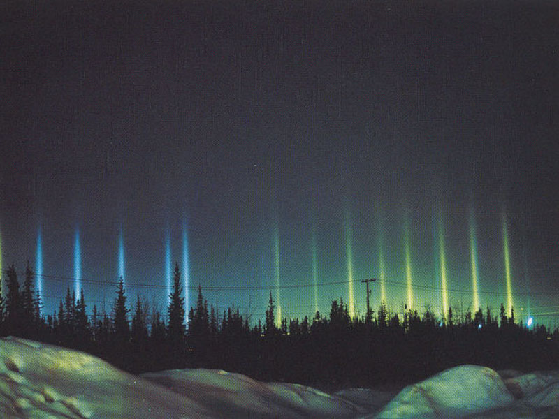 Colorful Light Pillars