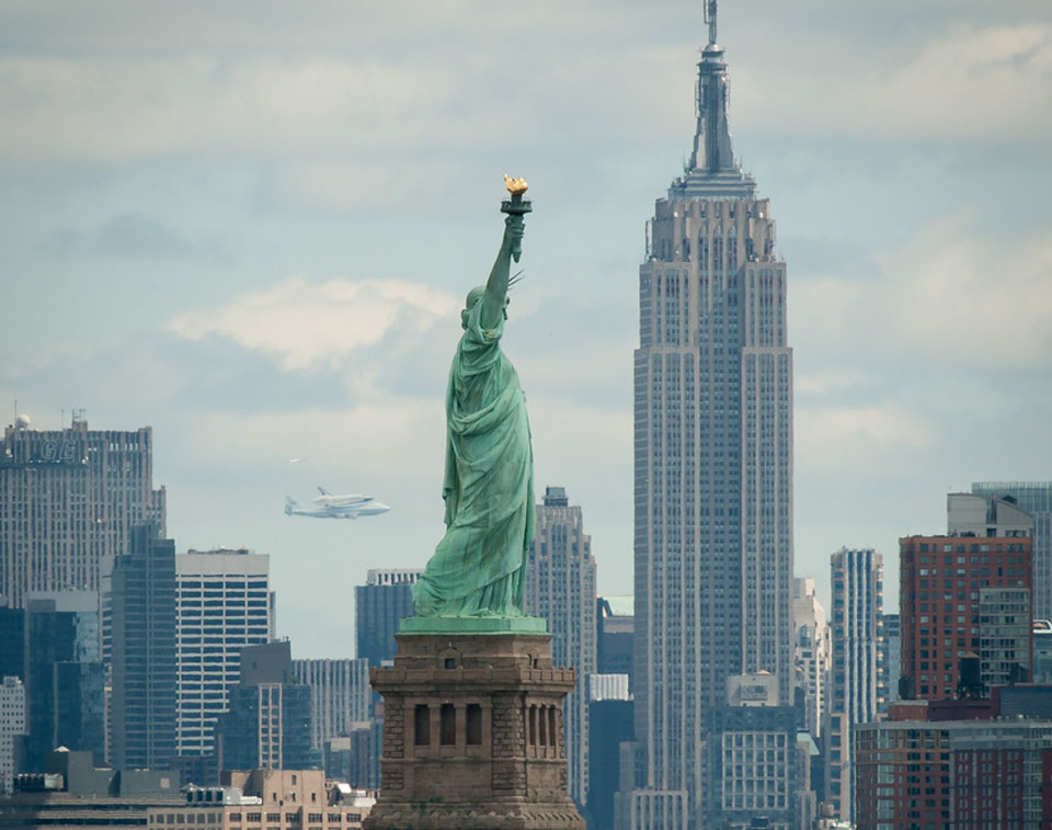 Shuttle Enterprise Over New York