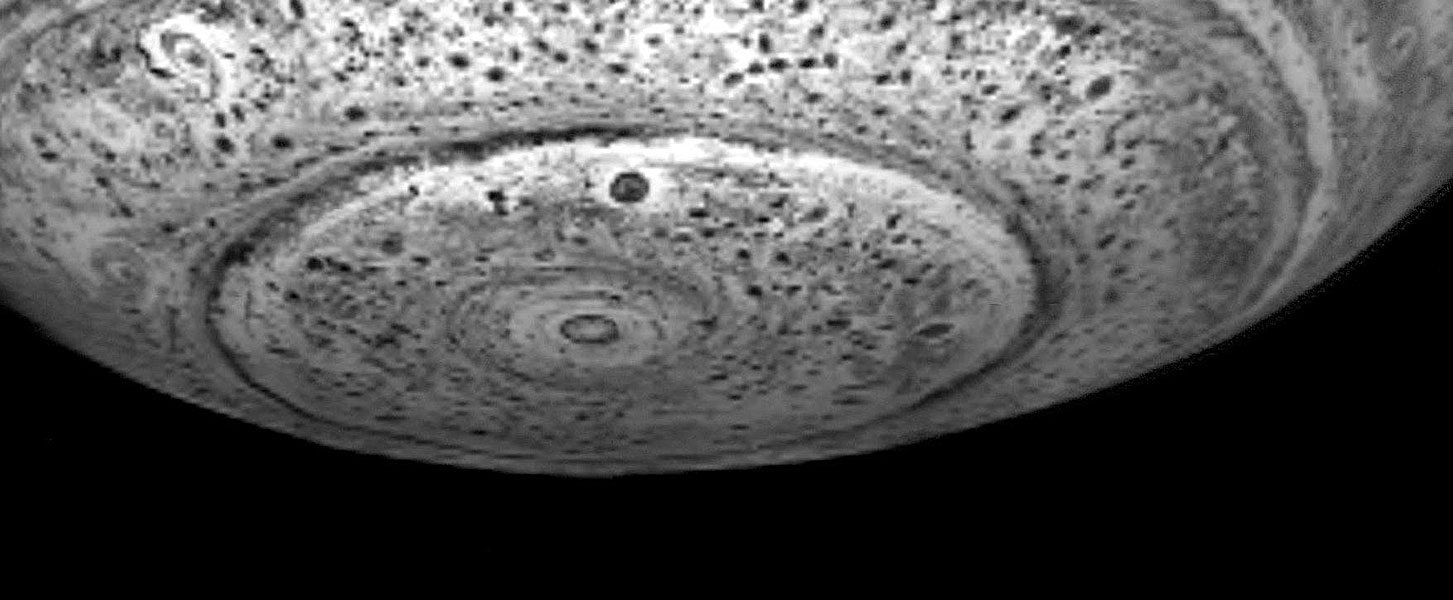 Beneath the South Pole of Saturn