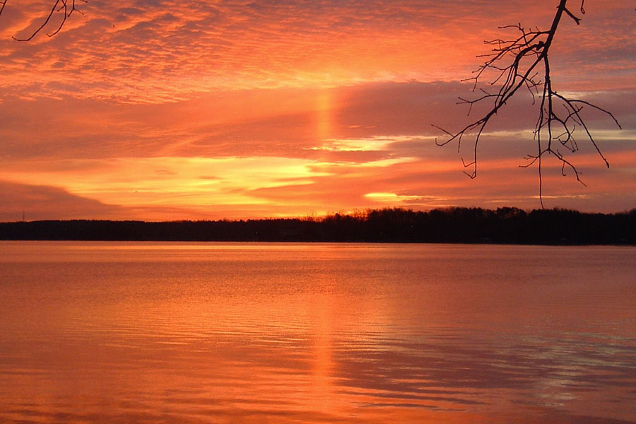 A Sun Pillar Over North Carolina