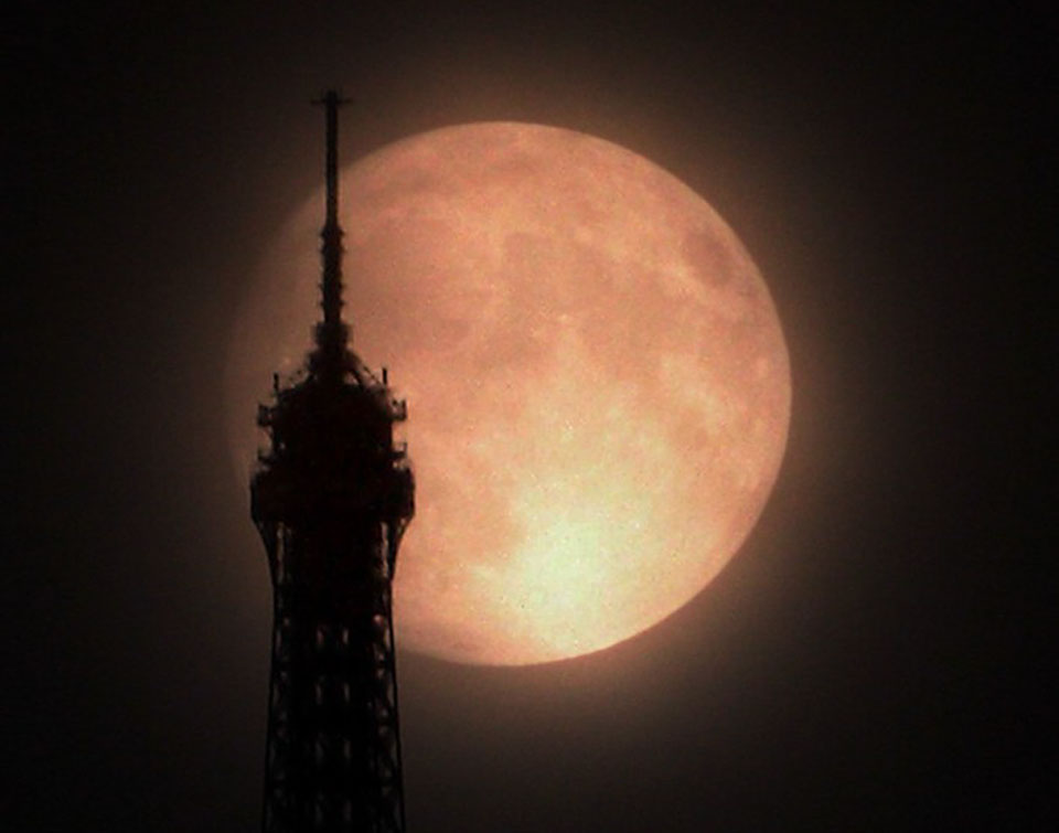 Supermoon Over Paris