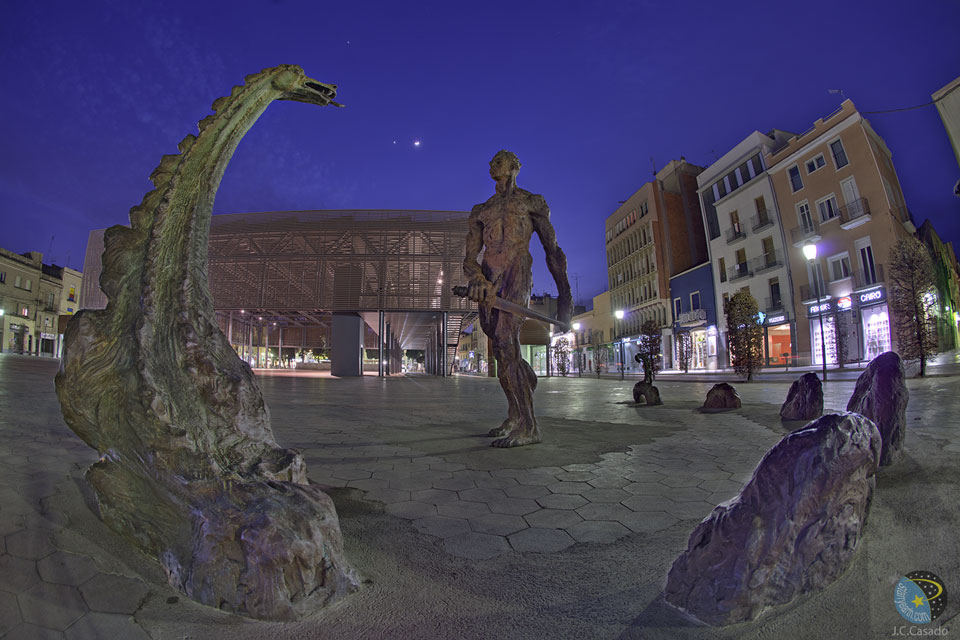Moon and Planets Over Catalonia