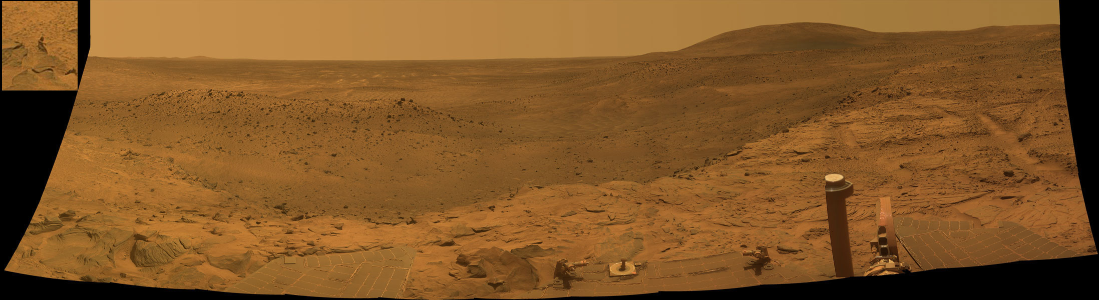 West Valley Panorama from the Spirit Rover on Mars